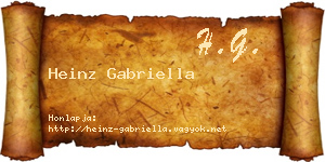 Heinz Gabriella névjegykártya